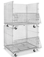 Collapsible Wire Containers with Casters 36" (Usable Height)