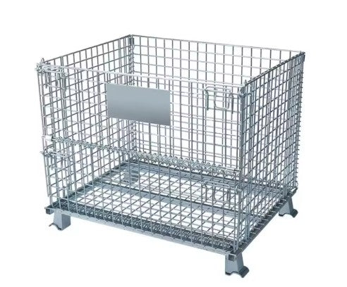 Durable Wire Mesh Container for Warehouse Storage